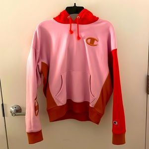 Champion Colorblock Reverse Weave Hoodie Sweatshirt Large